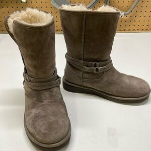 Women Ugg Palisade 1007700 Brown Suede Short Boots Size 9 USA, 40 EU